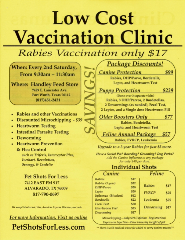 Vet clinic information